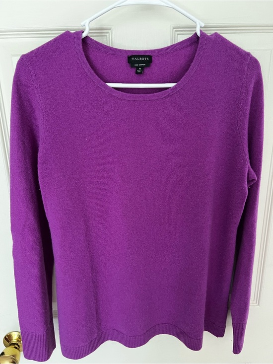 Talbots Sweaters - Talbots Pure Cashmere Sweater Purple Classic Chic Size Medium